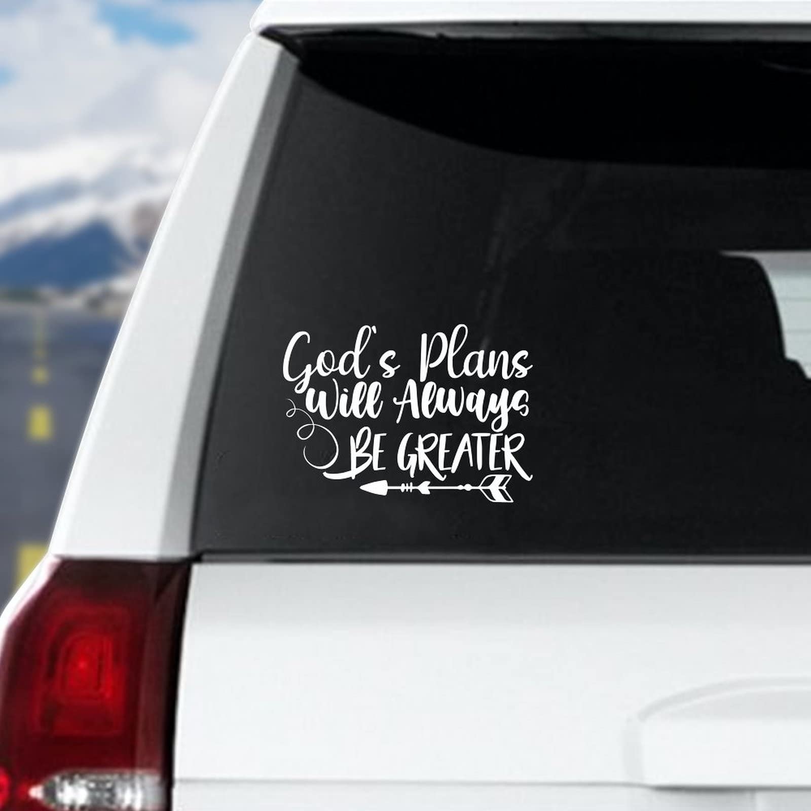 God s Plans Will Always Be Greater Car Decal Bible Verses Car Decals God Bless Religious Christian Vinyl Car Stickers Decals Funny Bumper Stickers For Cars Personalized Stickers Laptop Window Decor Amazon ca 