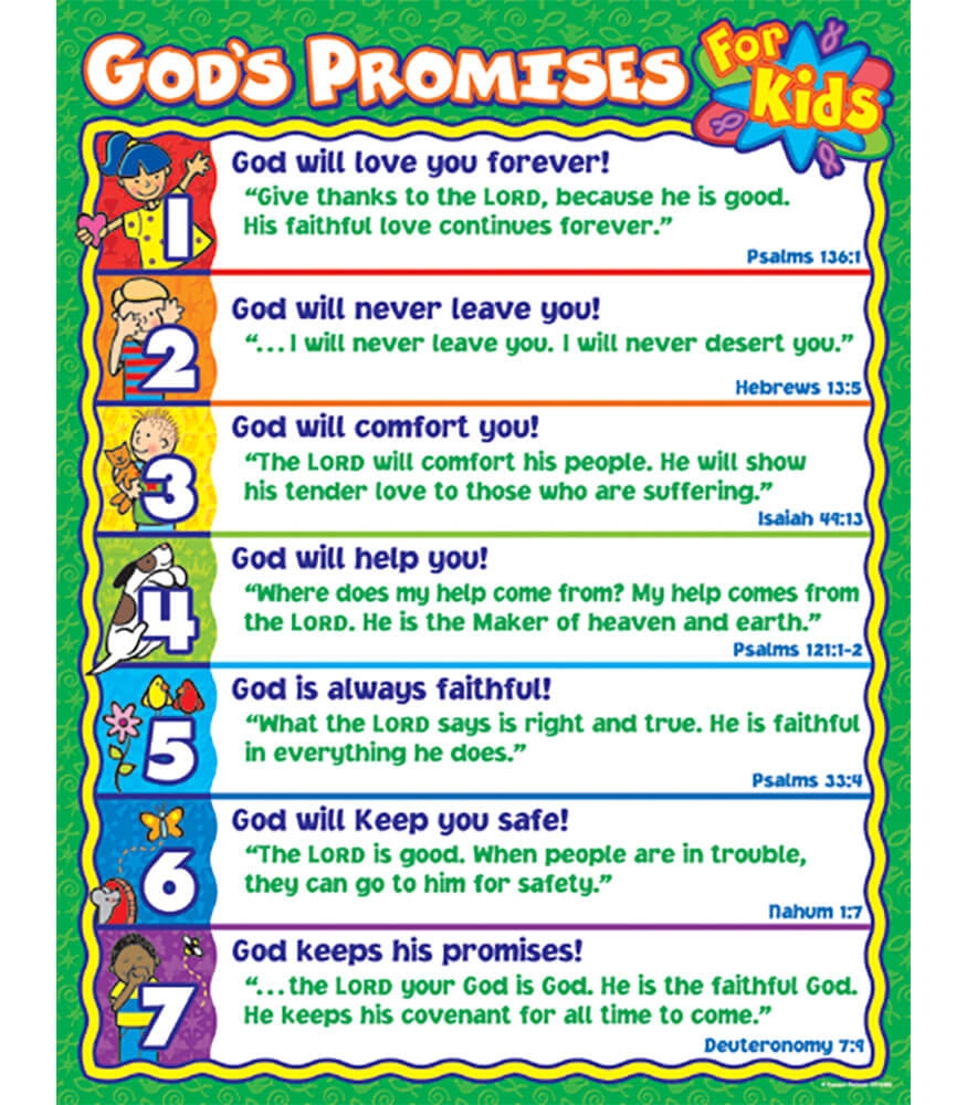 God s Promises For Kids Chart Free Printable Carson Dellosa