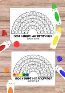 God s Promises Rainbow Dot Marker Activity For Sunday School Frugal Coupon Living