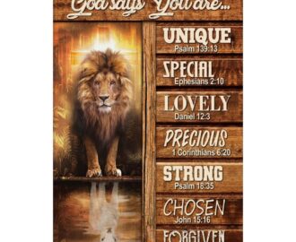 God Says You Are Canvas Print Lion And Lamb Pictures Bible Verse Wall Art Decor Christ Follower Life