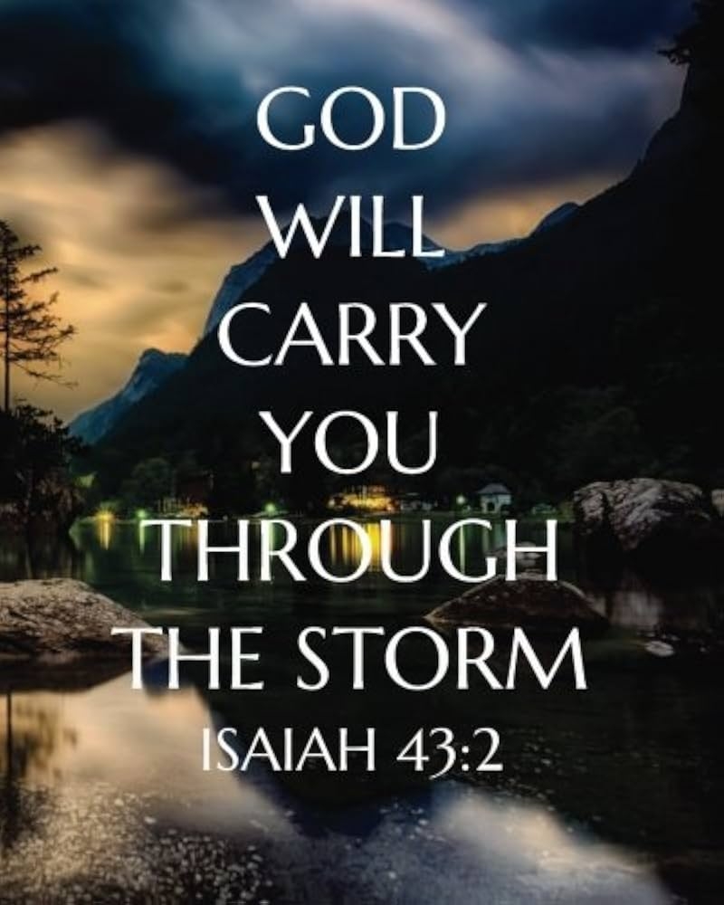 God Will Carry You Through The Storm Bible Verse Notebook And Daily Planner Floral Composition Notebook 132 Pages 8 x10 Lined Paper Journal Christian Daily Planner Journal Series Notebook Bible Verses 9781981177998 