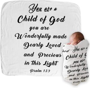 Godchild Muslin Swaddle Blanket Christening Blanket Scripture Bible Verse Quote Blanket Christian Religious Baby Gifts Baptism Blanket Godmother Newborn Boy Girl Shower 100 Cotton 120cm 120cm Buy Online At Best Price In UAE