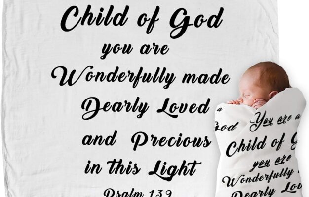 Godchild Muslin Swaddle Blanket Christening Blanket Scripture Bible Verse Quote Blanket Christian Religious Baby Gifts Baptism Blanket Godmother Newborn Boy Girl Shower 100 Cotton 120cm 120cm Buy Online At Best Price In UAE