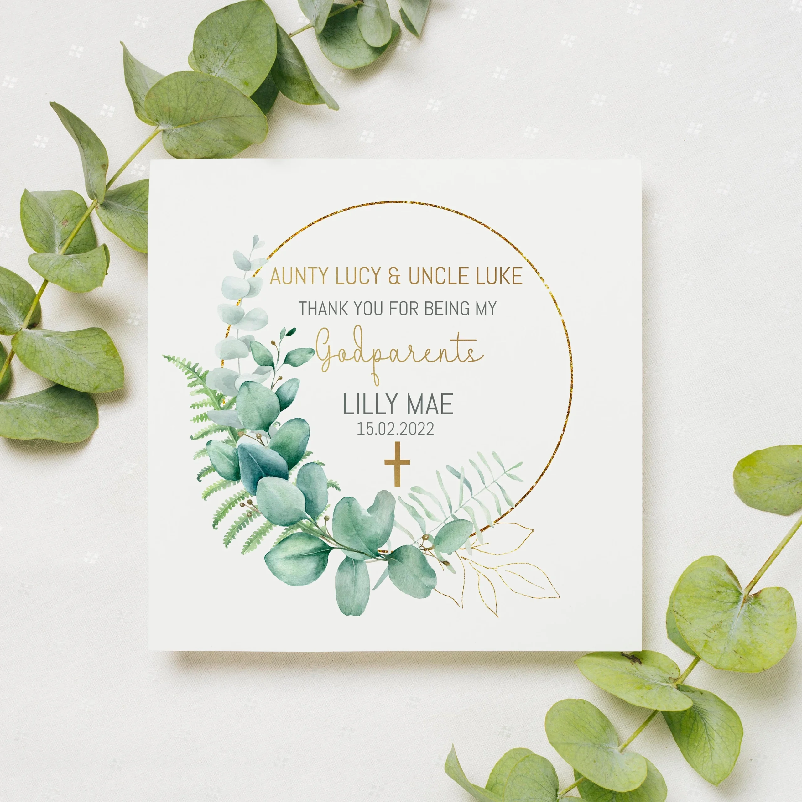 Godparent Thank You Card Etsy