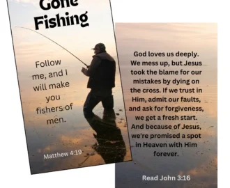 Gone Fishing Bible Verse Prayer Cards 50 Pack Faith And Inspiratio Christian Book And Toys