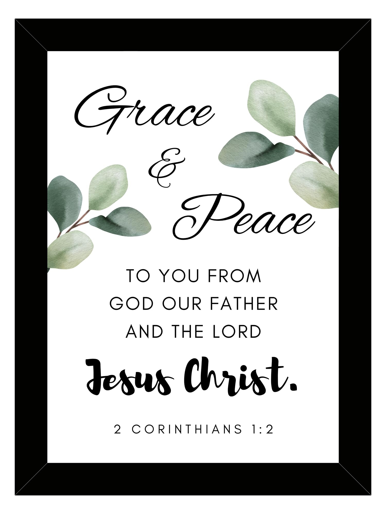 GRACE OF GOD Grace And Peace Jesus Quotes Wall Frames Bible Verses Wall Decor Bible Verse Wall Frames Framed Poster For Home And Office 13 1 X 9 8 Inches Amazon in Home Kitchen