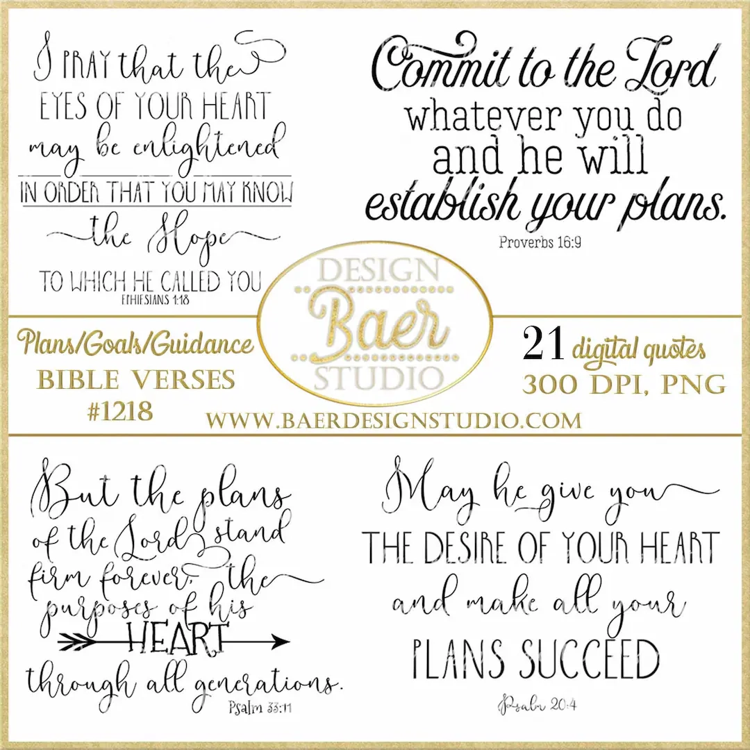Graduation Bible Verse PNG Clip Art Jeremiah 29 11 Psalm 20 4 digital Download Etsy