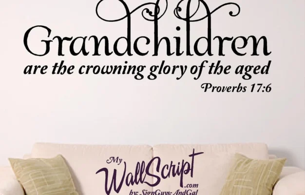 Grandchildren Home Wall Decal Picture Wall Decal Bible Verse Wall Art