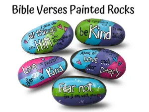 Hand painted Bible Verse Stone Scripture Quote Spiritual Gift Etsy