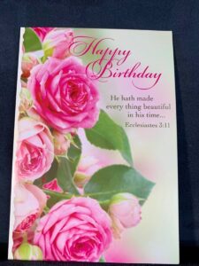 Happy Birthday Card Bible Verse Sweet Roses EBay