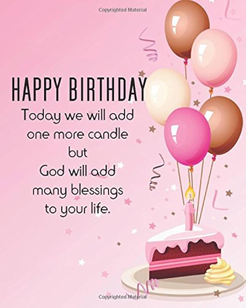 Happy Birthday Today We Will Add One More Candle But God Will Add Many Blessings To Your Life Happy Birthday For Kids Bible Verse Birthday Gift Bible Verse Dot Grid Notebook 8 X