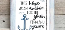 Hebrews 6 19 Print We Have This Hope Anchor Bible Verse Nautical Scripture Vinyl Christian Wall Art Summer Gift UNFRAMED 8x10 Etsy