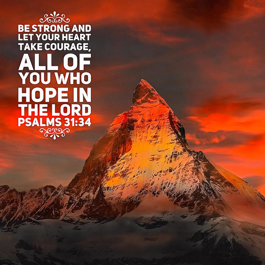 Hope In The Lord Bible Quote Mountain By Matthias Hauser