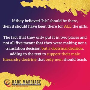 How The ESV Is A Sexist Translation Any Thoughts R eformed