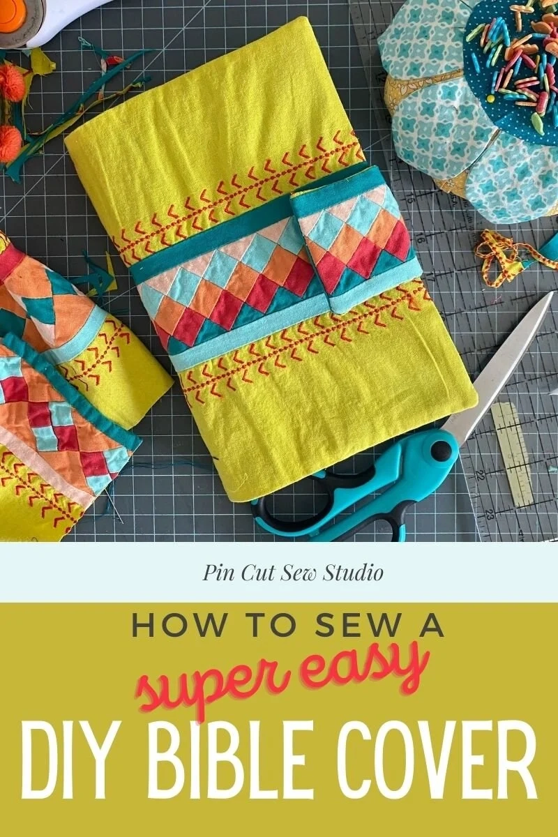 How To Sew An Easy DIY Bible Cover Pin Cut Sew Studio