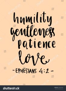 Humility Gentlenesspatience Love Hand Lettered Quote Stock Vector Royalty Free 545843506 Shutterstock