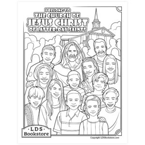 I Belong To The Church Of Jesus Christ Coloring Page Printable Doctrine And Covenants Coloring Page