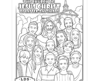 I Belong To The Church Of Jesus Christ Coloring Page Printable Doctrine And Covenants Coloring Page