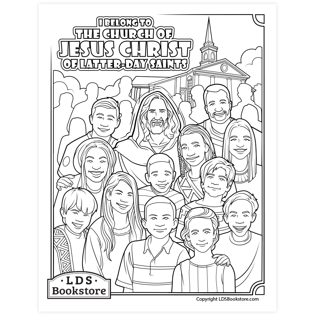 I Belong To The Church Of Jesus Christ Coloring Page Printable Doctrine And Covenants Coloring Page