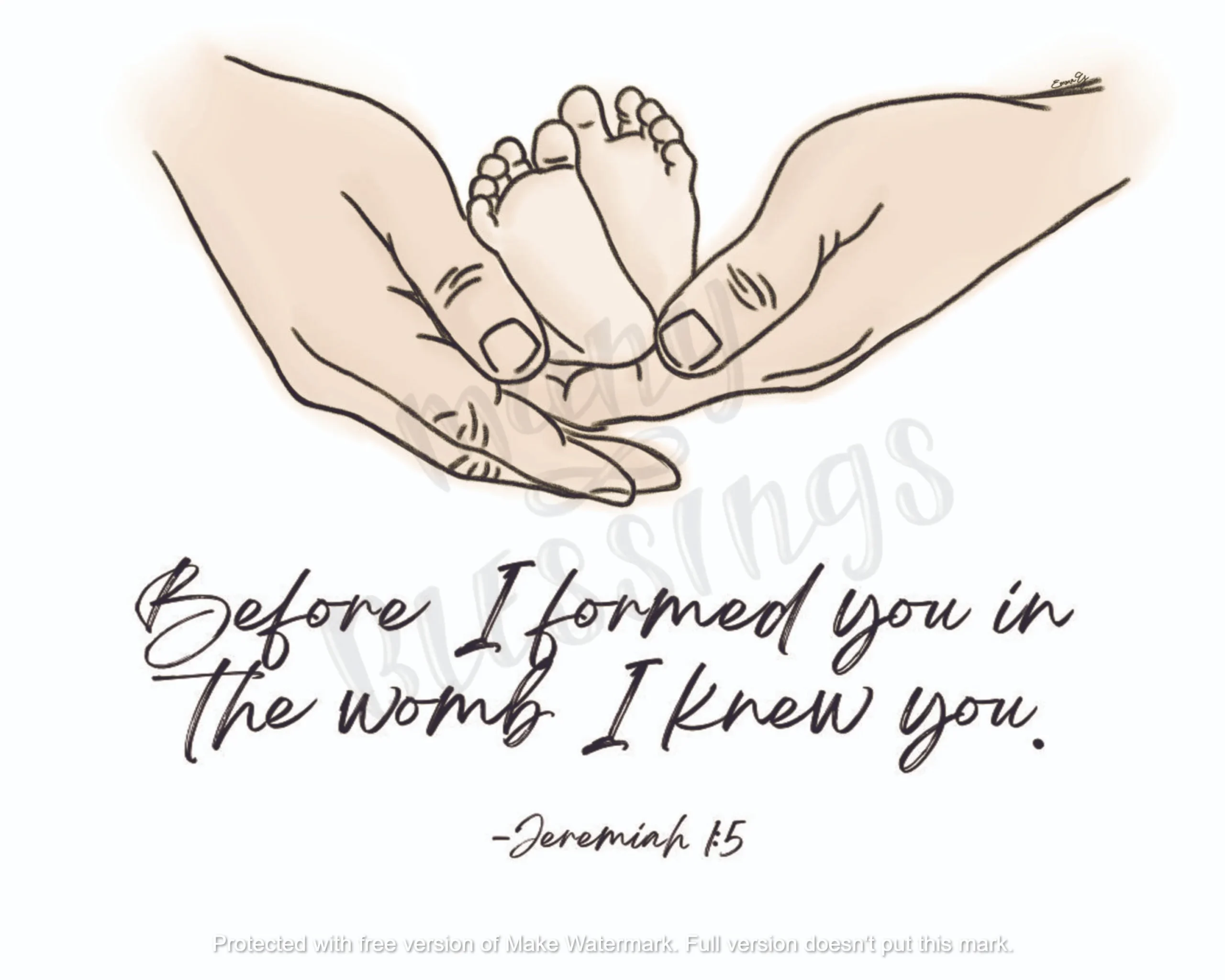 I Formed You Pro life Scripture Art Print Etsy