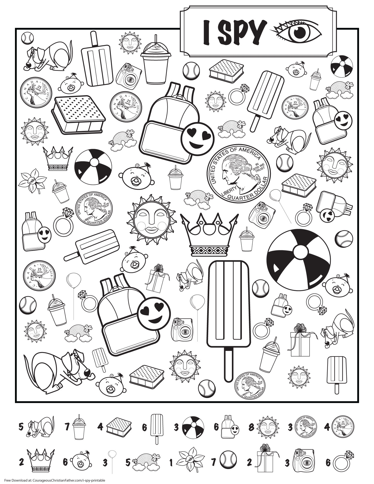 I Spy Printable Courageous Christian Father