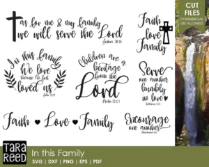 In This Family Bible Verse SVG And Cut Files For Crafters Etsy