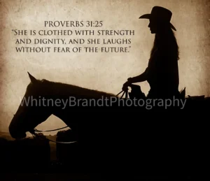 Inspirational Bible Quote Cowgirl And Her Horse Etsy
