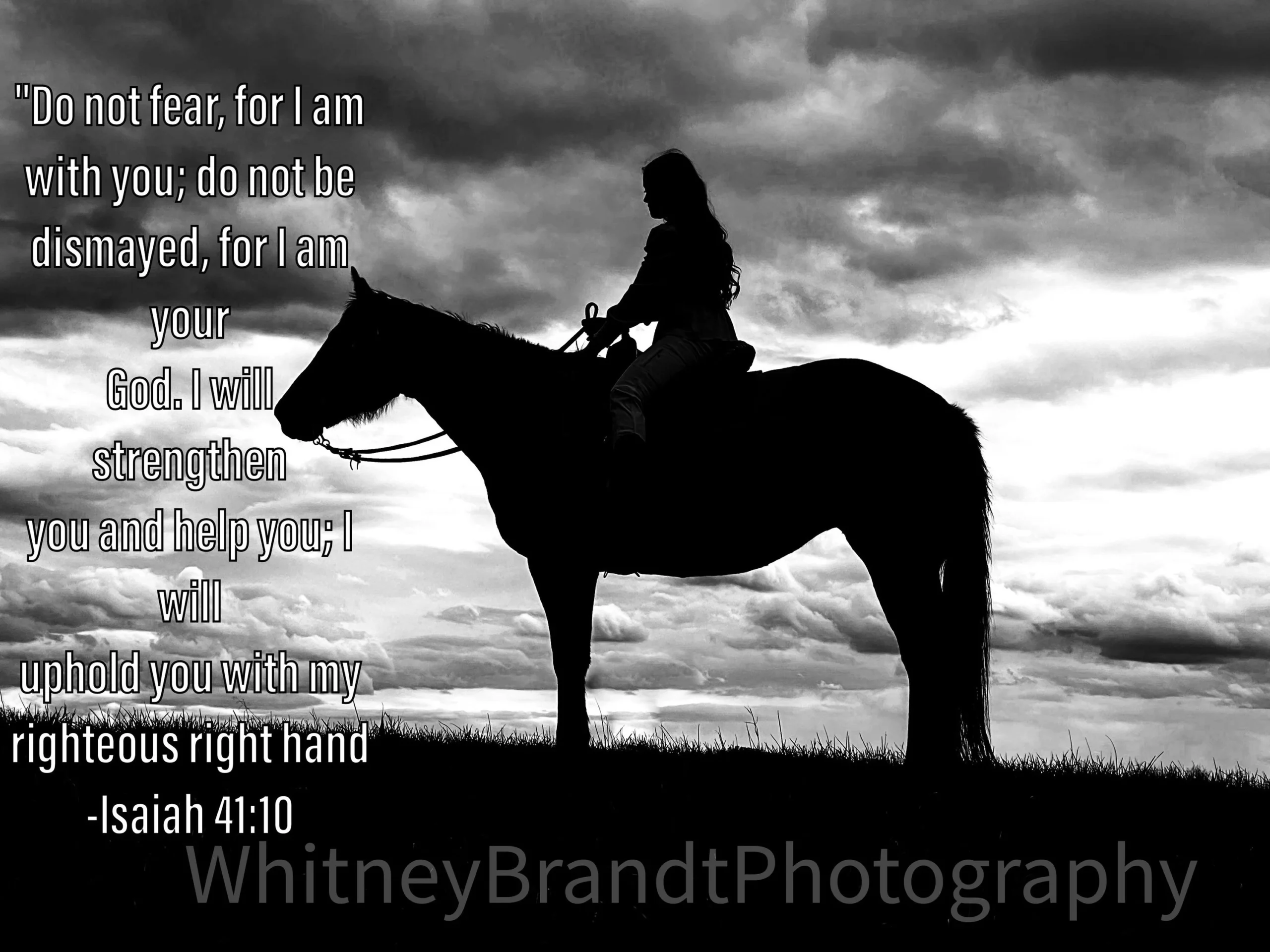Inspirational Bible Verse Horse And Rider Silhouette Etsy