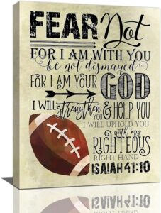 Inspirational Football Wall Art Bible Verse Motivational Quotes Pictures Wall Decor Canvas Prints Framed Modern Sport Theme Painting Artwork For Bedroom Office Living Room Bathroom Dining Room 12 x16 Walmart