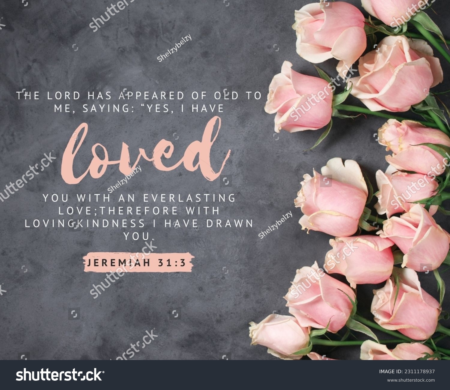 Inspiring Bible Verse On Beautiful Background Stock Illustration 2311178937 Shutterstock