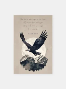 Isaiah 40 31 Bible Quote Eagles Poster Klumo Shop