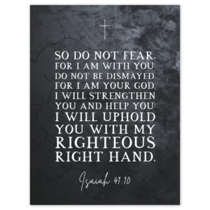 Isaiah 41 10 Do Not Fear For I Am With You I Am Your GOD Christian Bible Verse Quote Scripture Typography Extra Large XL Wall Art Poster Print Walmart