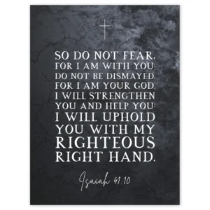 Isaiah 41 10 Do Not Fear For I Am With You I Am Your GOD Christian Bible Verse Quote Scripture Typography Unframed Wall Art Print Poster Home Decor Premium Walmart