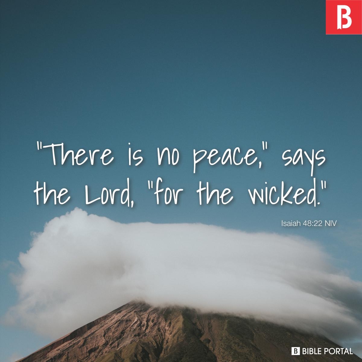 Isaiah 48 22 NIV Bible Scripture Image Bible Portal