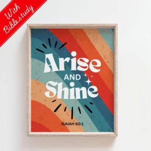 Isaiah 60 1 Bible Verse Wall Art arise And Shine Poster retro Christian Home Decor Print vintage Scripture Quote Printable digital Download Etsy