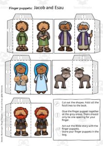 Jacob And Esau Finger Puppets Bible Story By Teach Simple