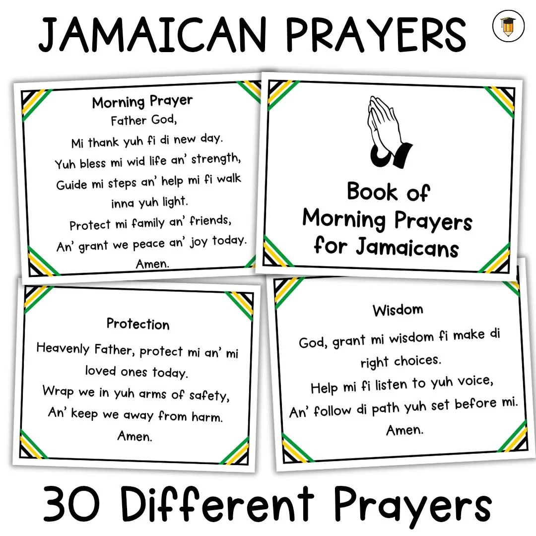 Jamaican Prayers Morning Prayers Jamaican Books Printable Prayer Jamaica Rasta Bible Print Etsy