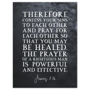 James 5 16 Pray For Each Other So That You May Be Healed Christian Bible Verse Quote Scripture Typography Large Wall Art Poster Print Thick Paper 18X24 Inch Walmart