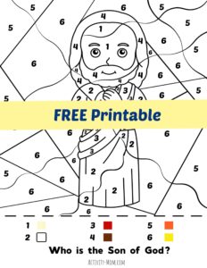 Jesus Color By Number Free Printable The Activity Mom