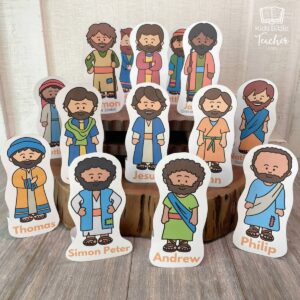 Jesus Disciples Stick Puppets Jesus Disciples Stand Up Paper Dolls Kids Bible Teacher