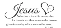 Jesus Is Salvation Acts 4 12 Scripture Wall Decal Home Church Decor The Simple Stencil