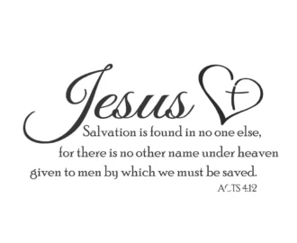 Jesus Is Salvation Acts 4 12 Scripture Wall Decal Home Church Decor The Simple Stencil