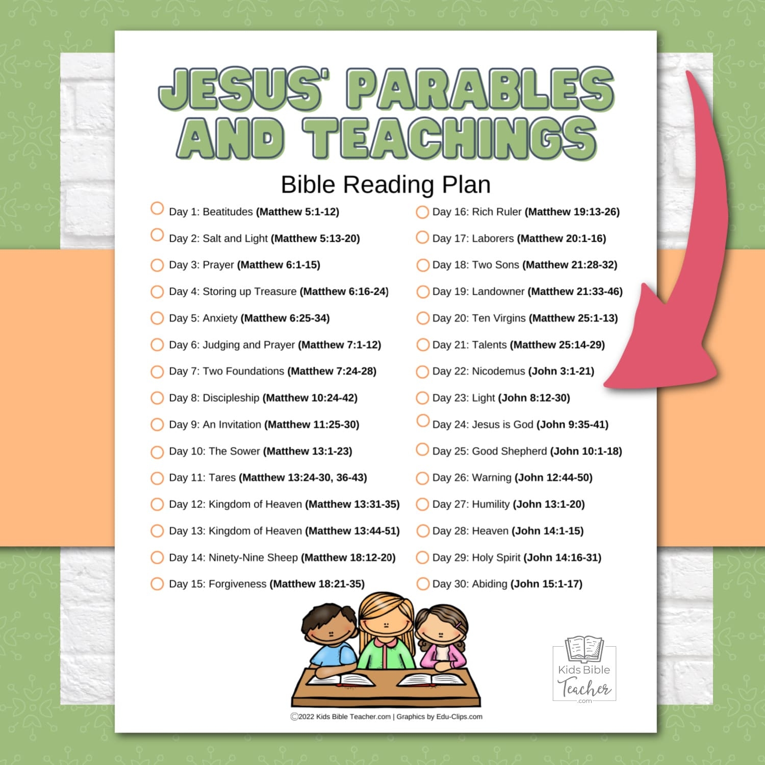 Bible Reading Plan Free Printable