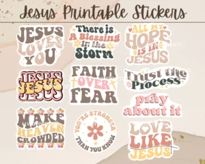 Jesus Printable Stickers Christian Faith Quotes digital Download Etsy Israel