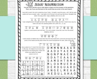 Jesus Resurrection Activity Pages Easter Story Worksheets For Kids Kids Bible Teacher