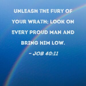 Job 40 11 Unleash The Fury Of Your Wrath Look On Every Proud Man And Bring Him Low