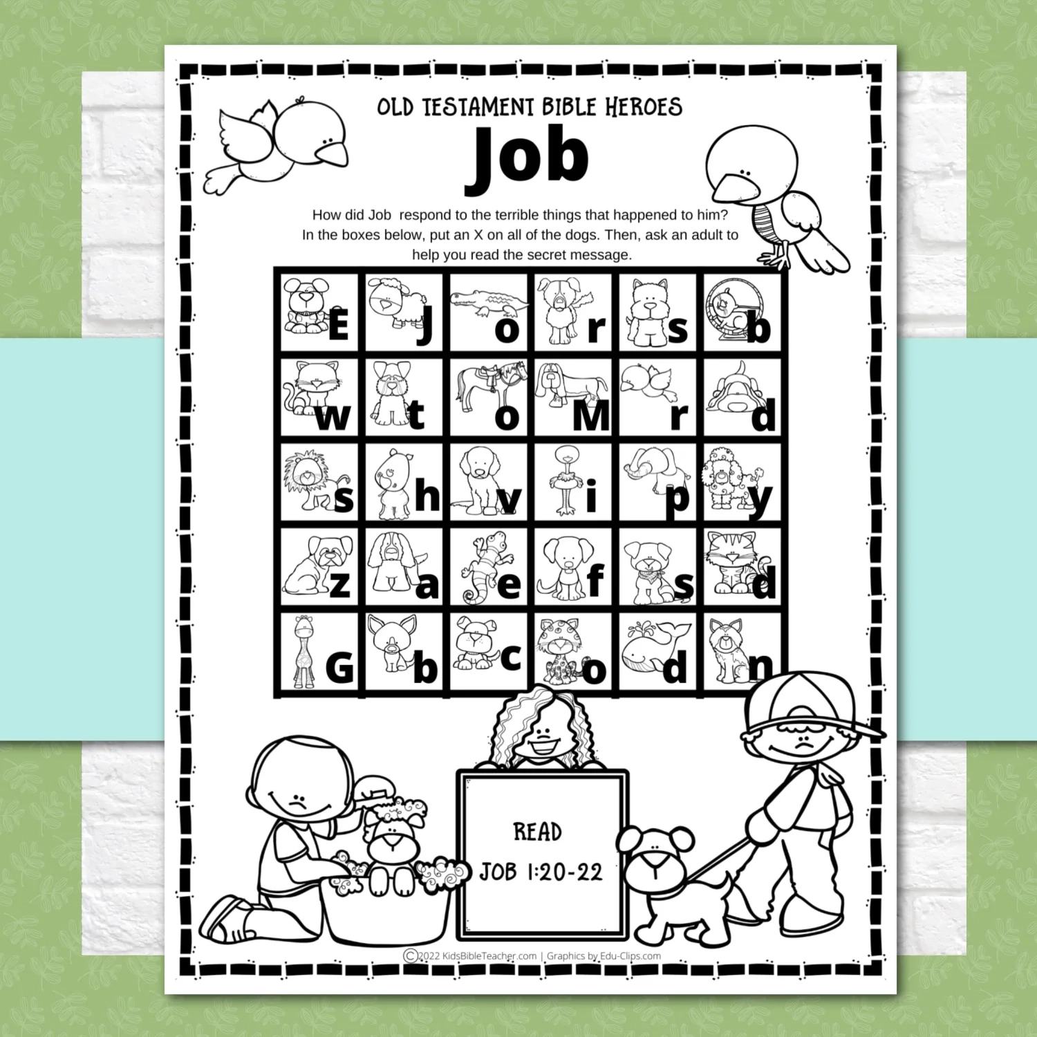 Job Bible Story Activity Pages In 3 Levels For Kindergarten Through 6t Kids Bible Teacher