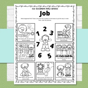 Job Bible Story Activity Pages In 3 Levels For Kindergarten Through 6t Kids Bible Teacher