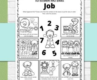 Job Bible Story Activity Pages In 3 Levels For Kindergarten Through 6t Kids Bible Teacher
