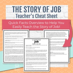 Job Bible Story Complete Lesson Pack For Kindergarten Through 6th Grad Kids Bible Teacher